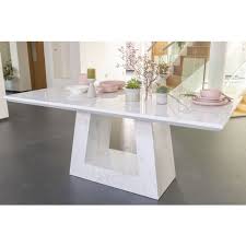 Check spelling or type a new query. Urban Deco Milan White Marble 160cm Rectangular Dining Table