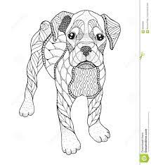 Puppy is one of cute animal. Boxer Dog In Zentangle And Stipple Style Vector Illustration Stock Vector Illustration Of Coloring Animal Dog Coloring Book Dog Coloring Page Boxer Dogs