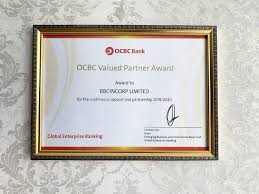 Bbcincorp Limited Received Ocbc Valued Partner Award 2019 2020