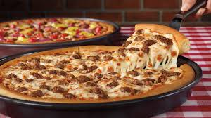 (for those of you shamefully not versed in domino's speak, extravaganzza feast comes with pepperoni, ham, italian sausage, beef, onions, green peppers, mushrooms, black olives, and extra cheese. Pizza Hut Goes Beyond Beyond Meat Go Beyond