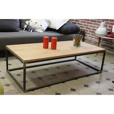 Idéal pour être utilisé comme une table basse pour le salon, table d'appoint accent ou tout simplement pour embellir votre décor à la. Table Basse Industrielle Metal Bois Chene L 100 L 60 H 45 Cm Baazic Atelier 159