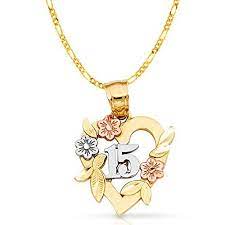 Quinceanerafiesta Org Quinceanera Jewelry Quinceanera Necklace Gold Chain With Pendant