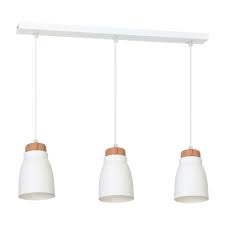 Dezente Pendelleuchte Weiß 3x E27 Modern Hängelampe Innen