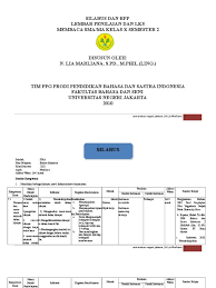 Disusun untuk memenuhi tugas uas. Contoh Silabus Dan Rpp Sma