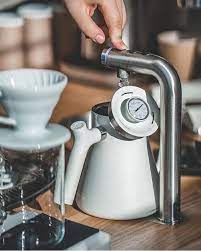 Filling The Stagg From Fellow Now In White Shop Kettles Link In Bio By Monkocoffee Coffee Brewing Kettle Brewing