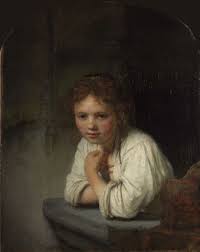Woman looking out window painting. Girl At A Window Dulwich Picture Gallery