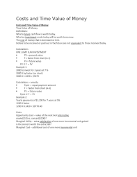 costs and time value of money fchd 3350 family finance