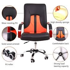 Simple Household Computer Chair Lifted Rotated Office Boss Chair Multi Function Swivel Chair Fixed Wooden Armrest Study St Computer Chair Boss Chair Chair Lift