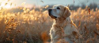 Sunset Dogs View 1 Ear Up Railroad Stock Image