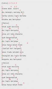 Lirik Lagu Ayah Tercinta Dan Kunci Gitar
