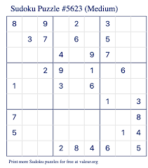 Our collection of free printable crossword puzzles for kids is an easy and fun way for children and students of all ages to become familiar with a subject or just to enjoy themselves. Free Printable Medium Sudoku With The Answer 5623