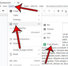 How To Insert A Google Sheets Chart Into A Google Docs