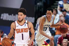 The idea was to beat the summer heat when he and his father arrived at the beach for their morning workout. Watch Suns Devin Booker Goes For 35 Vs Okc Including A Shot From Near Halfcourt A Sea Of Blue