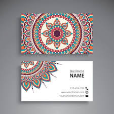 Cartao De Visita De Mandala Floral In 2020 Design Business Card Ideas Visiting Card Design Visiting Cards