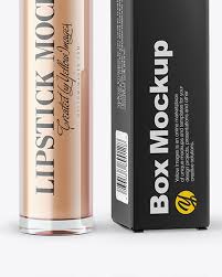 Free cosmetic tube box mockup. Lipstick Tube With Box Mockup In Tube Mockups On Yellow Images Object Mockups