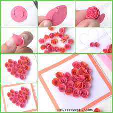 Put the flower back in place and gently press with your finger to attach. Rose Filled Heart Card Easy Peasy And Fun