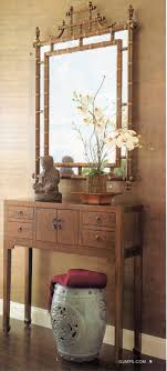 Love The Whole Thing Asian Inspired Look Console And Mirror And The Colors And Decor Asian Home Decor Indian Interior Design Asian Inspired Decor