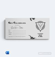 Make your own gift certificate in seconds crello free gift certificate maker just pick gift card template and customize it gift certificate generator. Printable Tattoo Gift Certificate Templates In Ms Word