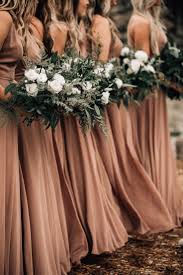 Taupe Bridesmaid Dresses Mountain Wedding Heavy Greenery Wedding Bouquets White And Green Wedding Color Green Wedding Bouquet Bridesmaid White Wedding Bouquets