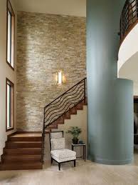 Pin By Bobbi Ouimette On For The Home Indoor Stone Wall Modern Staircase Stone Walls Interior