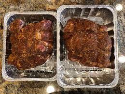 Place roast on a large piece of heavy duty foil. Pork Butts In Foil Pans The Virtual Weber Bullet