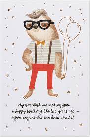 We did not find results for: American Greetings Geburtstagskarte Mit Glitzer Hipster Sloth Birthday Card Amazon De Burobedarf Schreibwaren