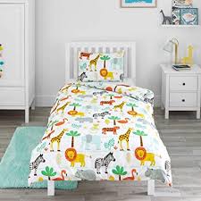 Acquista check out our copripiumino singolo selection for the very best in unique or custom, handmade pieces from. Bloomsbury Mill Avventura Safari Animali Della Giungla Set Di Biancheria Da Letto Per Bambini Copripiumino 135 Cm X 200 Cm E Federa Per Letto Singolo Amazon It Casa E Cucina