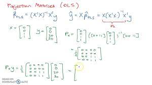 Projection Matrices Ols Youtube