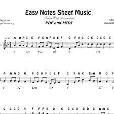 8 easy songs on recorder. Easy Notes Sheet Music For Flute Violin Recorder Oboe Treble Clef Home Facebook