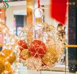 Christmas LED Illuminatied Decorative Shopping Mall 3D Ball Motif Lights