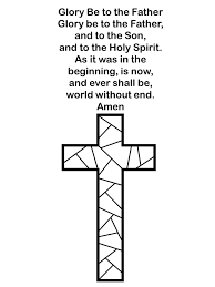 Glory Be To The Father Printable Simple Coloring Activity Catholic Education Color Activities Faith Formation