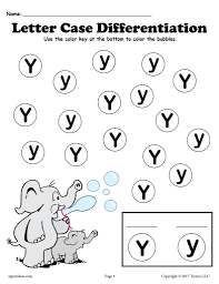 Letter Y Do A Dot Printables For Letter Case Differentiation Practice Letter Y Worksheets Letter Worksheets For Preschool Lettering