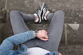 Levis Icy Trucker Denim Jacket And Adidas Charcoal Gazelle Outfit Your Average Guy