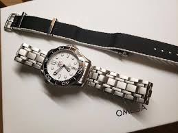 Wts Omega Seamaster 300m White Dial Omega Nato 3800 Obro Watchexchange