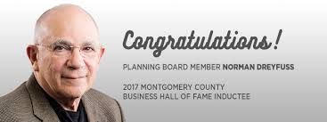 Planning Board Member Norman Dreyfuss to be Inducted into Montgomery County  Business Hall of Fame