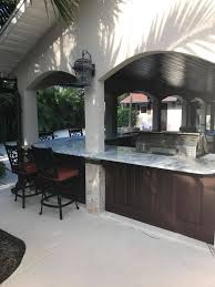 outdoor kitchen cabinet installation in