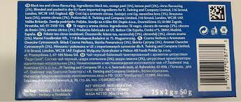 Lady Grey Tea Twinings 25 X 2 G