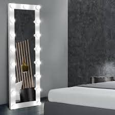 Full length mirrors are at least 48 in height although many of them are taller than this. Embellir Full Length Mirror Floor Standing Makeup Wall 1 6m Light Bulbs Mirror