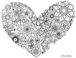 Animal mandala coloring pages for adults anti stress coloring pages anti stress coloring pages printable easy zentangle coloring pages free printable zentangle worksheets free. Zentangle Coloring Page Floral Heart By Love From Miss H Tpt