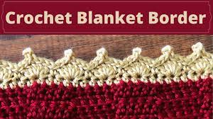Crochet Blanket Border The Leaf Stitch Blanket Border Youtube Crochet Blanket Border Crochet Border Patterns Crochet
