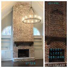 Red brick german schmear fireplace. German Schmear Brick Fireplace Brick Fireplace Makeover Brick Fireplace Brick Fireplace Wall