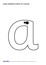 Once students can trace, copy and write lines and patterns, they are ready to learn to form letters. Large Alphabet Letters For Tracing Sb606 Sparklebox