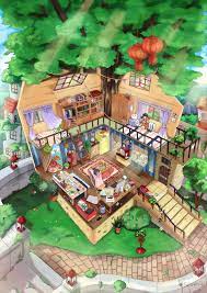 drawing おしゃれまとめの人気アイデア pinterest hoang dung アイソメトリックアート 風景デッサン キュートなアート