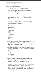 Since sugar can be broken down into more simpler parts, it is not an element. 15 Show All Your Calculations 1 In A Few Lines Chegg Com