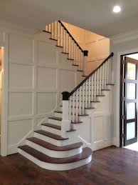 Small mountain style wooden straight metal railing staircase photo in burlington with wooden risers steph's house? Home Southern Staircase Artistic Stairs