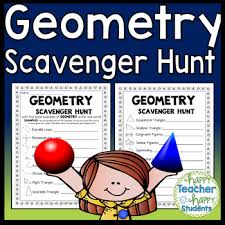 Geometry Scavenger Hunt A Fun Geometry Activity Geometry Activities Shapes Kindergarten Happy Students