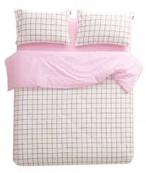 Aesthetic Black And White Bed Sheets Pajamas Bedding Pastel Pink Bedding Grid Home Accessory Pink Aesthetic Black White Blanket Bedding Grunge Bedroom Pink Bedding White Bedding