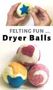 Diy Wool Dryer Balls With Needle Felted Designs Wool Dryer Balls Needle Felting Diy Needle Felting Projects