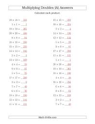 The Multiplying Doubles Up To 20 By 20 A Math Worksheet Page 2 In 2020 Basic Math Worksheets Basic Math Multiplication Worksheets