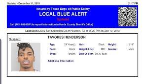 It was created to let residents across the state know when an offender who. Texas Dps Releases Blue Alert Regarding Death Of Houston Police Officer Corridor News